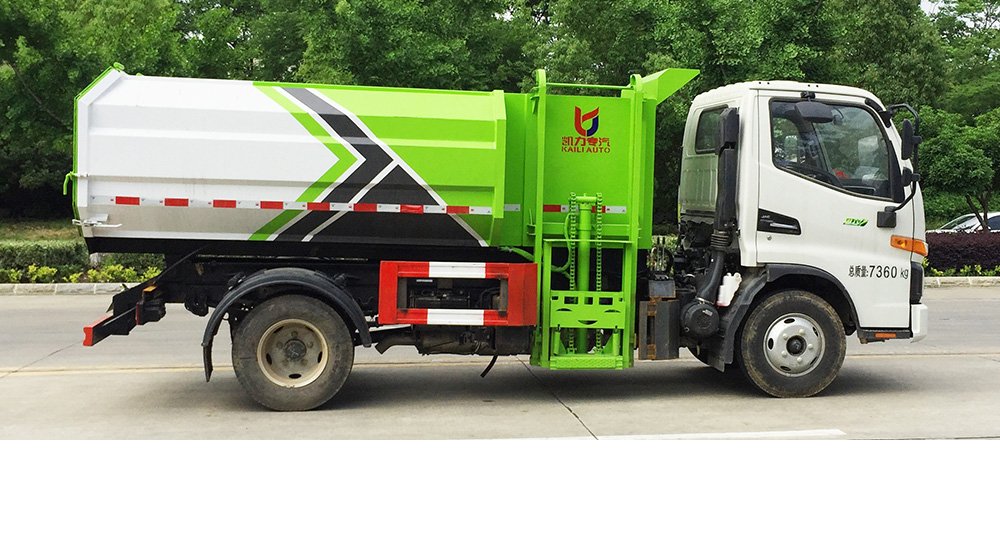 江淮V3自装卸式垃圾车 侧装