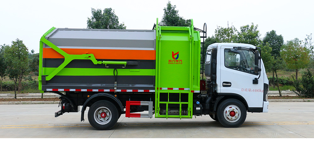 东风D6自装卸式垃圾车 侧装