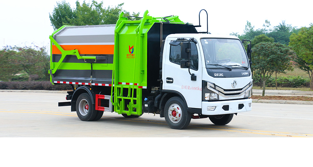 东风D6自装卸式垃圾车 侧装