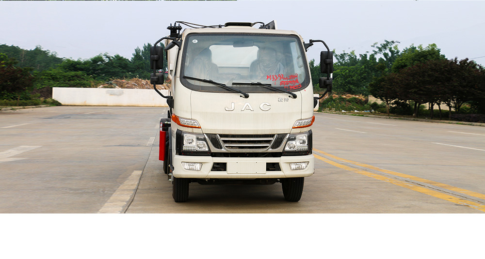 骏铃V3自装卸式垃圾车 后装