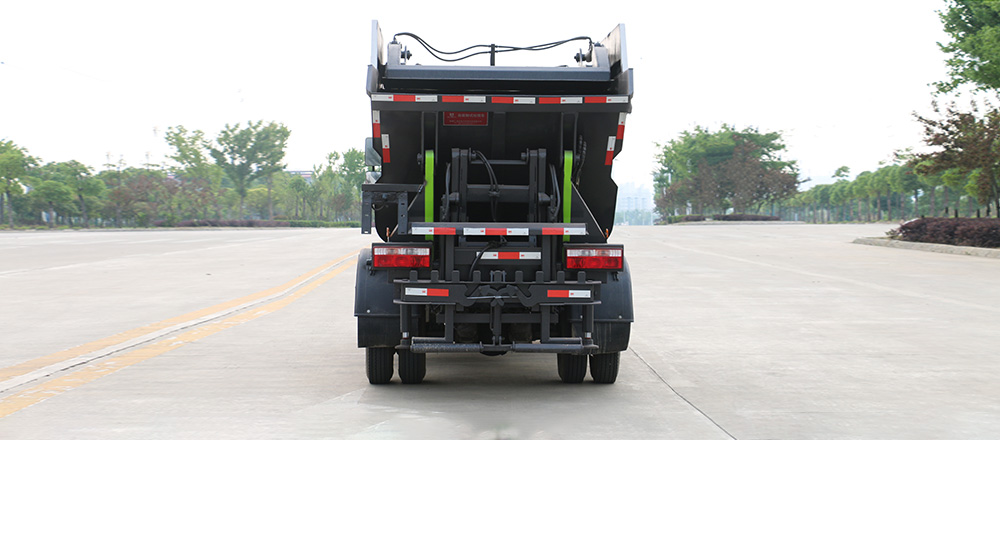 骏铃V3自装卸式垃圾车 后装