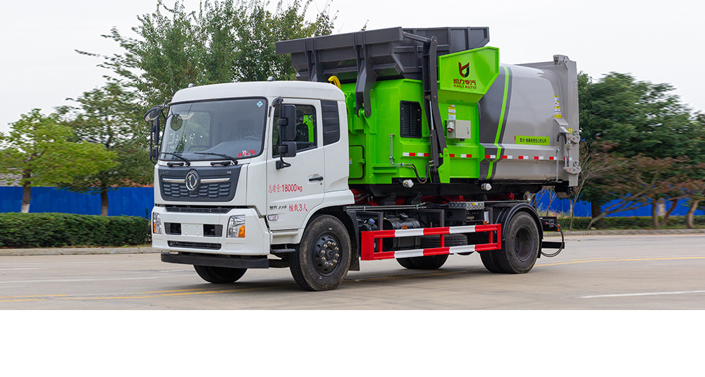 东风天锦车厢可卸式垃圾车