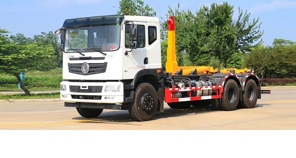 东风华神后双桥车厢可卸式垃圾车