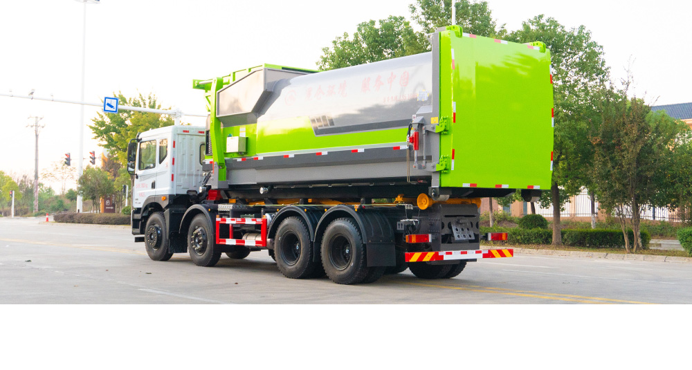 东风华神前四后八车厢可卸式垃圾车